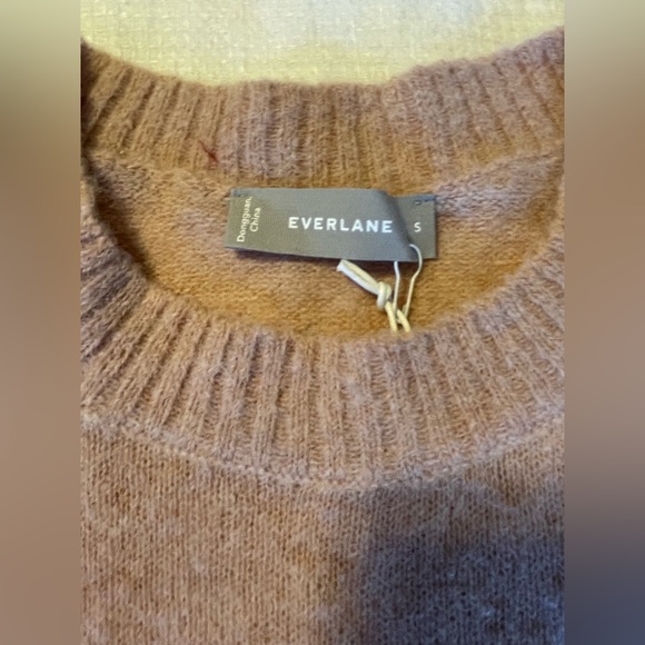 Everlane Pink Alpaca Short Sleeve Wool Sweater Top Small - Picture 2 of 7